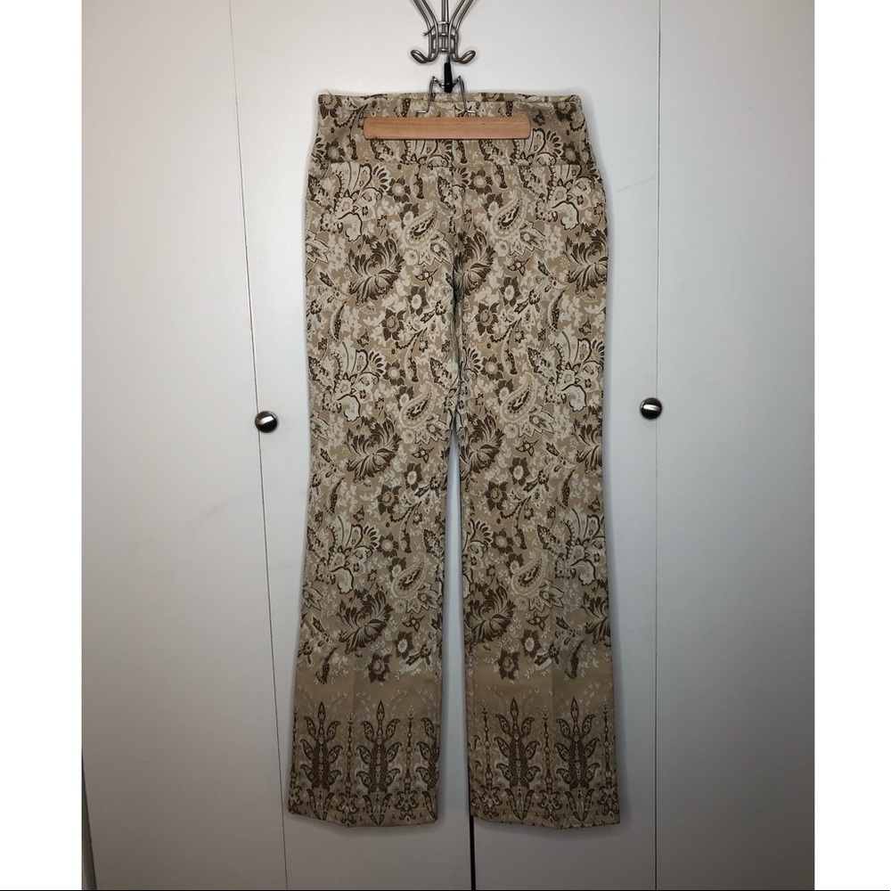 Paisley embroidered dress pants
